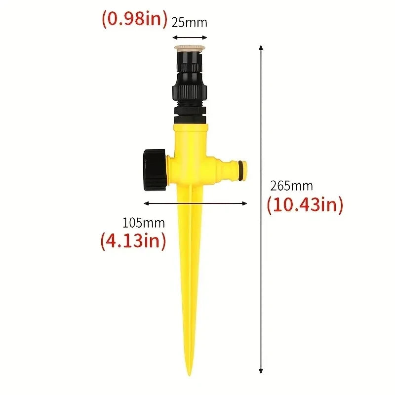 Aspersor Automático 360° para Jardín – Perfecto para Césped, Huertas y Invernaderos