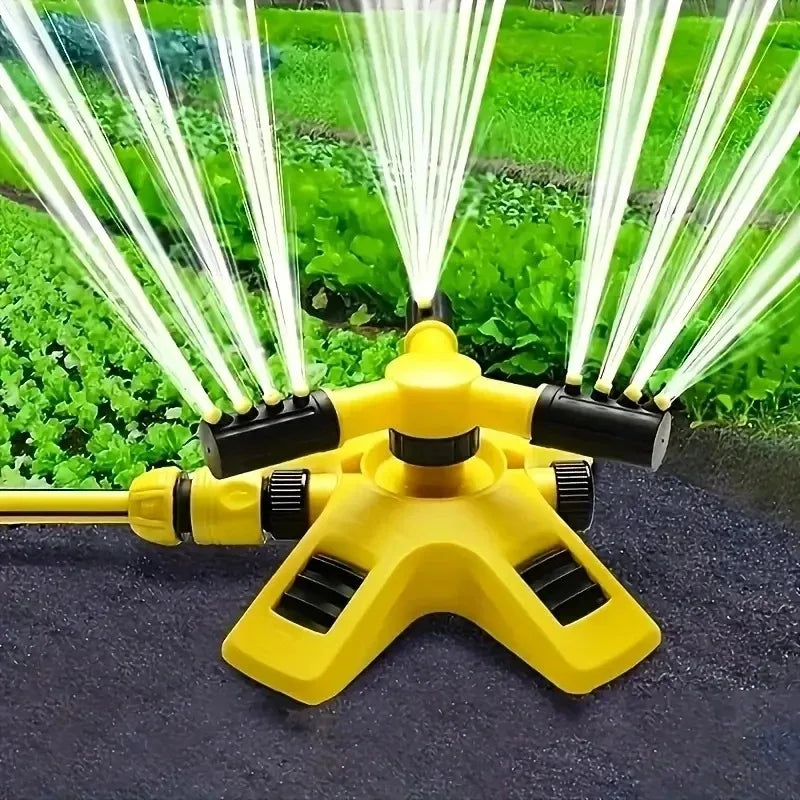 Aspersor Automático 360° para Jardín – Riego de Gran Cobertura para Césped y Áreas Grandes