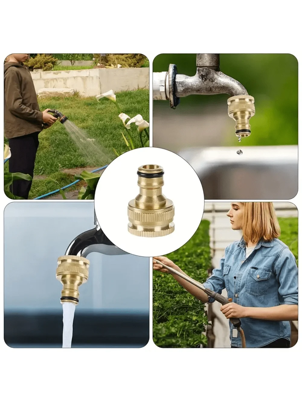 Adaptador Universal de Latón para Manguera (3/4" a 1/2")